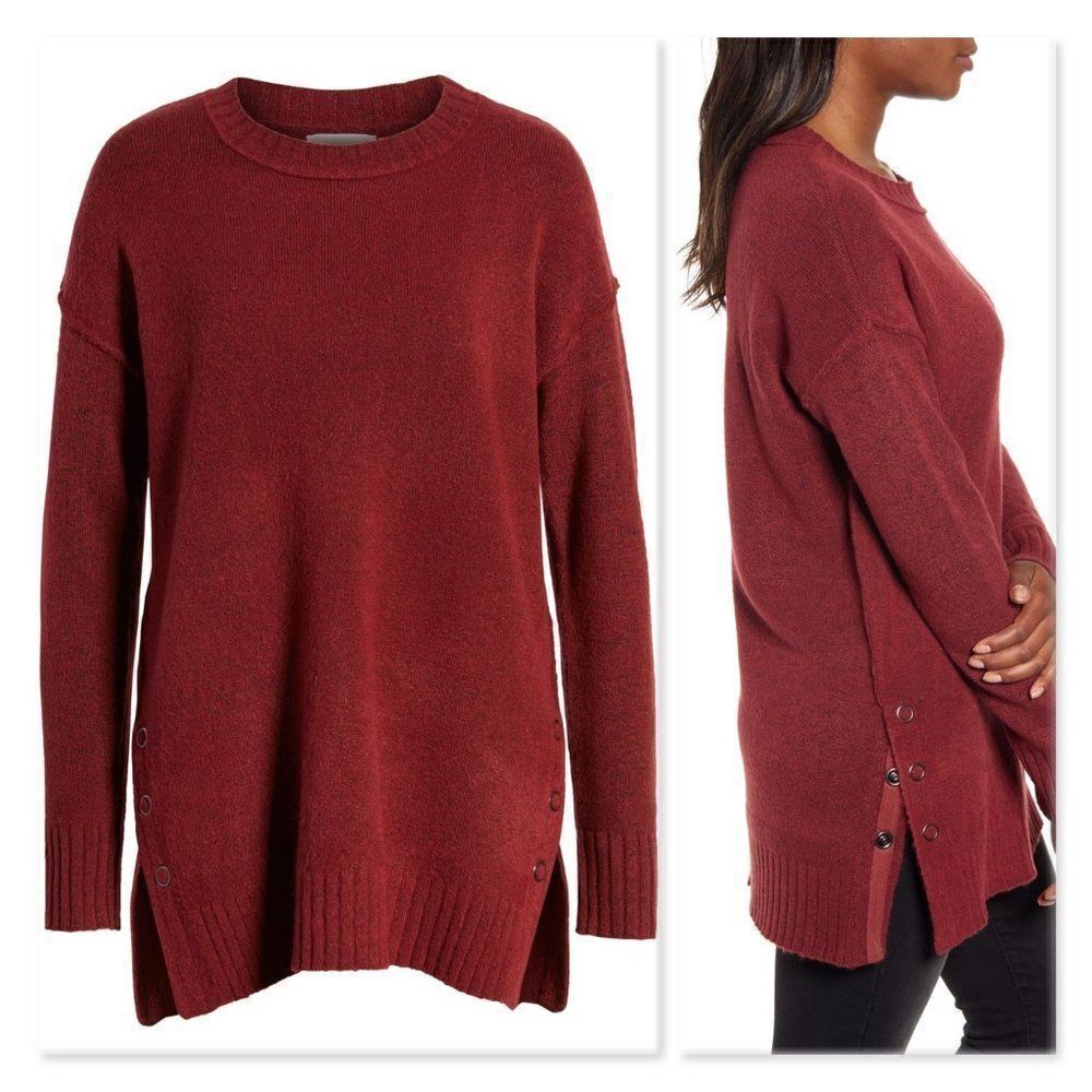 Caslon Side Snap Tunic Sweater